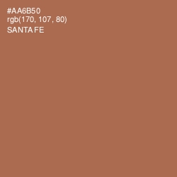 #AA6B50 - Santa Fe Color Image